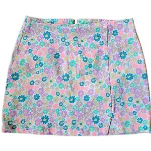 Wild Fable Pastel Floral Mini Skirt